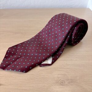 Christian Dior Burgundy Patterned‎ Tie